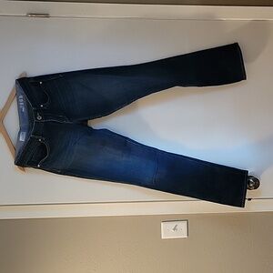 Gap, straight leg jeans, women's size 29, dark blue.